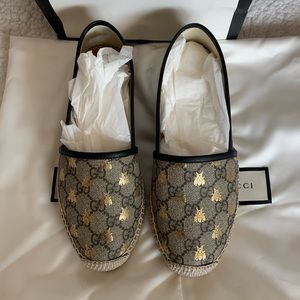 Gucci Pilar GG Supreme Canvas Espadrille Flats